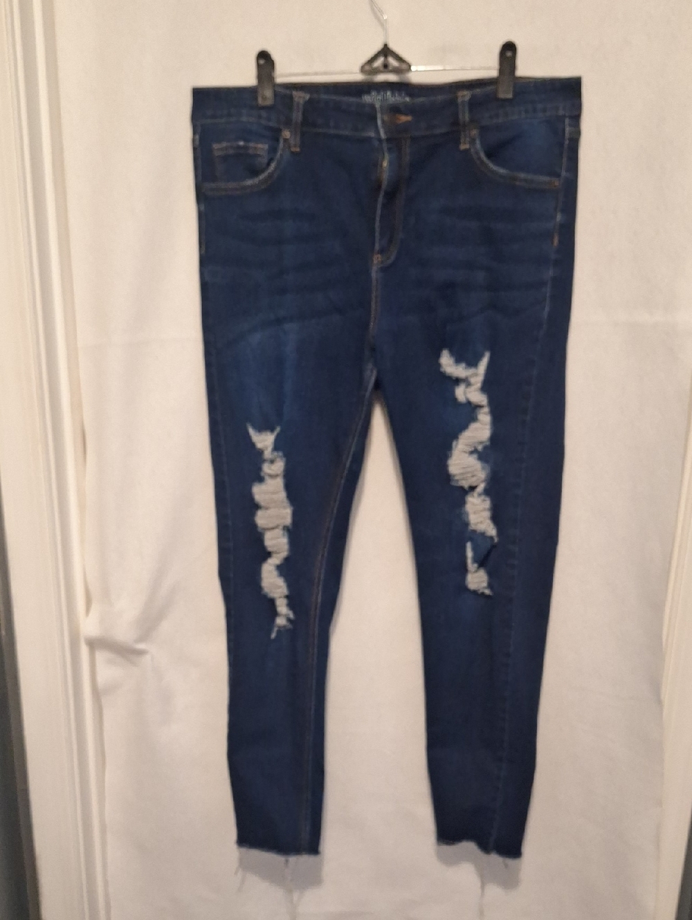 Wild Fable Dark Blue Distressed Skinny Jeans